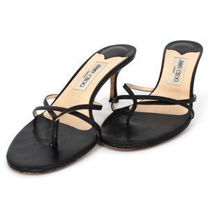 Jimmy Choo Black Strappy Heels Sandals Mules 40